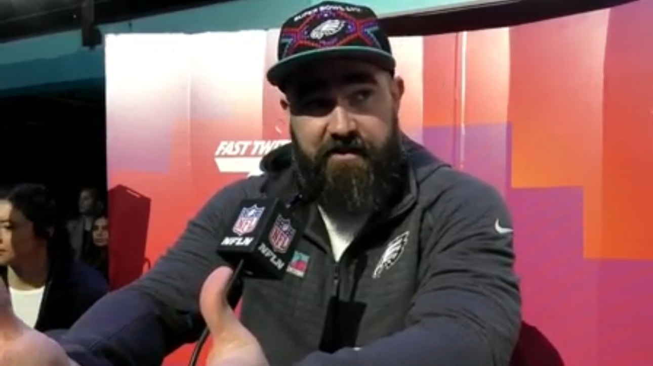 Eagles' Jason Kelce on if his wife gives birth during the game: 'We got to name her Super'