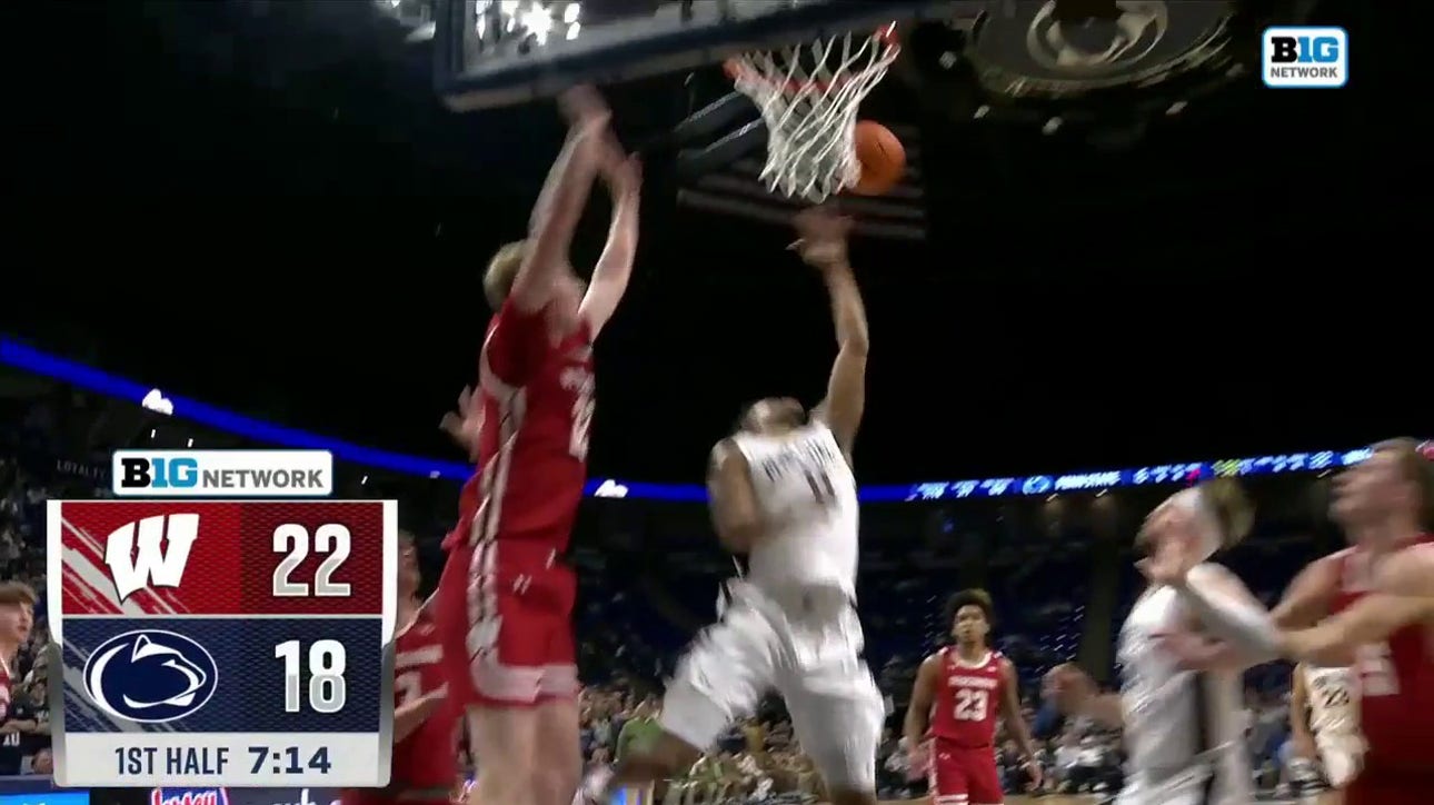 Camren Wynter gets fancy with this seamless switch-of-the-hands layup for Penn State against Wisconsin