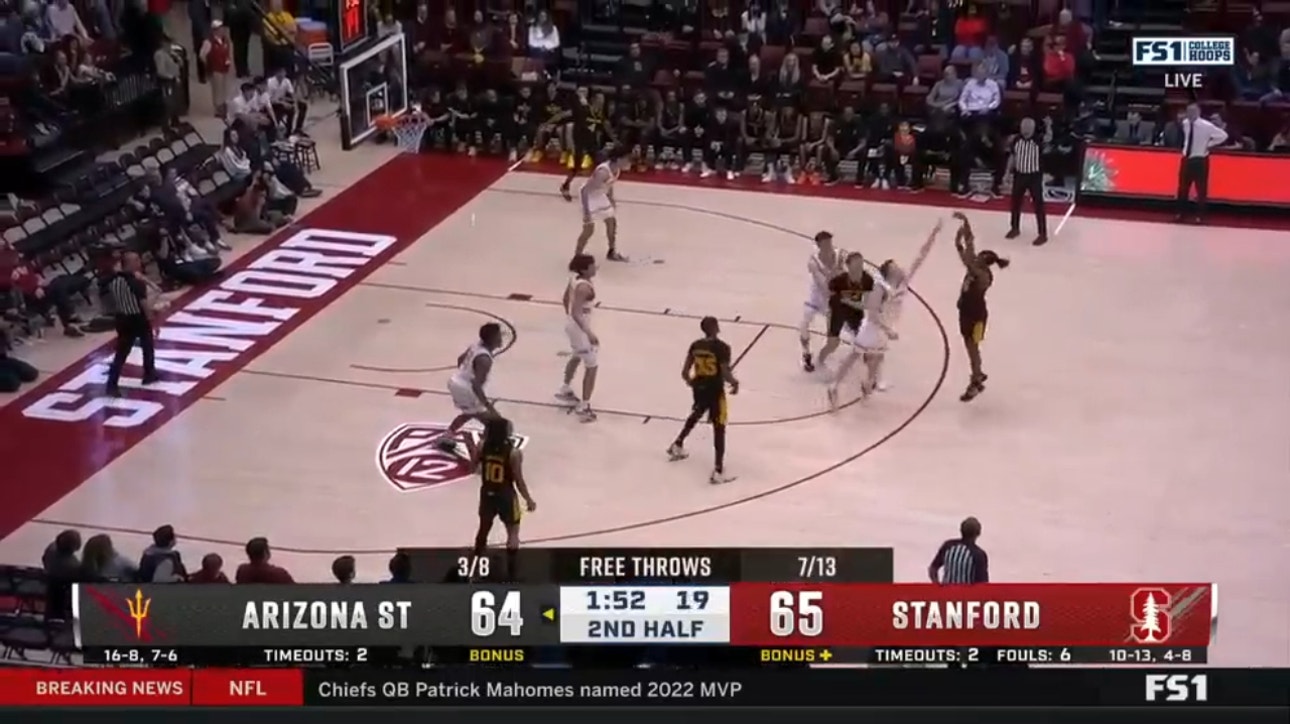 Sun Devils' Dj Horne buries a CLUTCH triple to put the game away for ASU 69-65 over Stanford