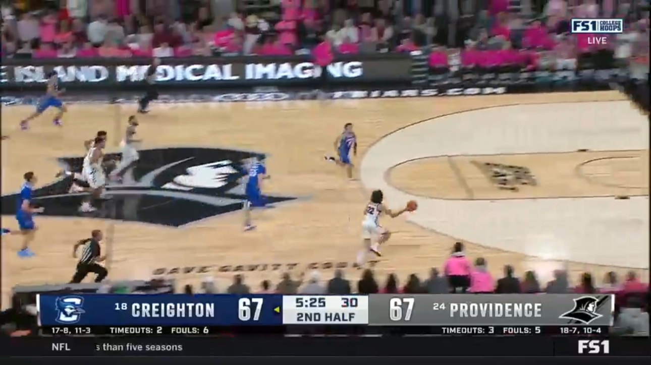 Providence's Devin Carter makes a swift steal from Creighton, finishes with a layup