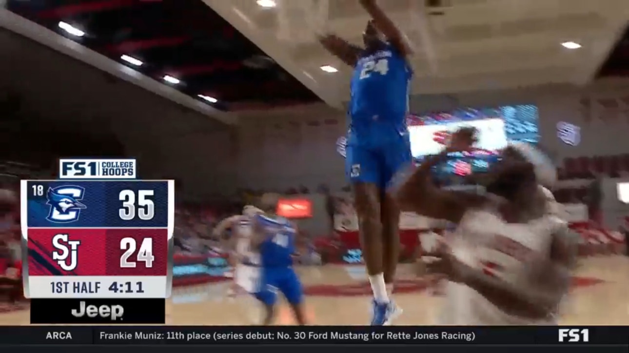 Creighton's defense turns into offense with Arthur Kaluma finishing with a monster dunk on the fastbreak