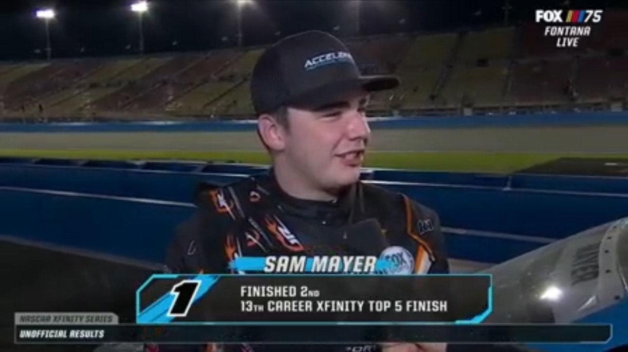 Sam Mayer speaks on his second-place finish at the Production Alliance Group 300