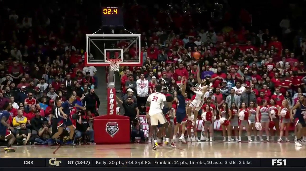 New Mexico's Jaelen House hits a graceful floater to beat the buzzer