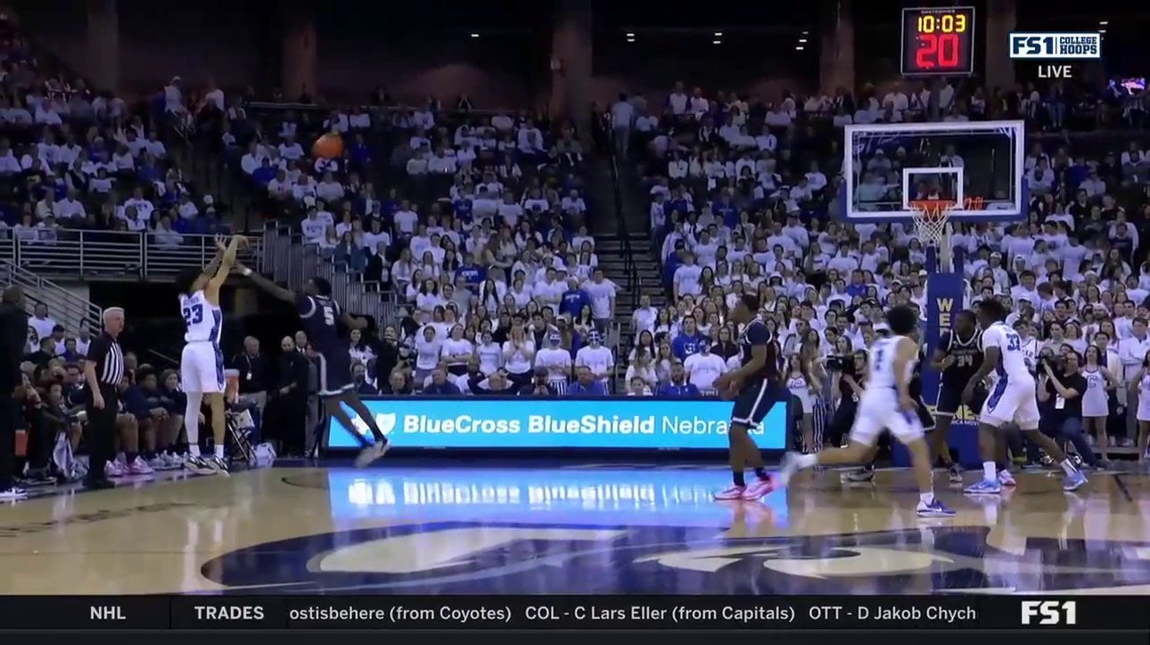 Trey Alexander makes a 3-pointer with ease to extend Creighton's lead over Georgetown