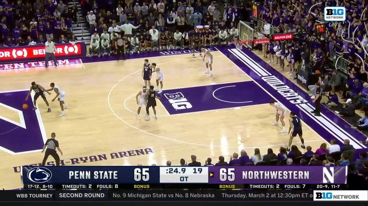 Camren Wynter hit a CLUTCH 3-pointer to give Penn State the 68-65 win over Northwestern