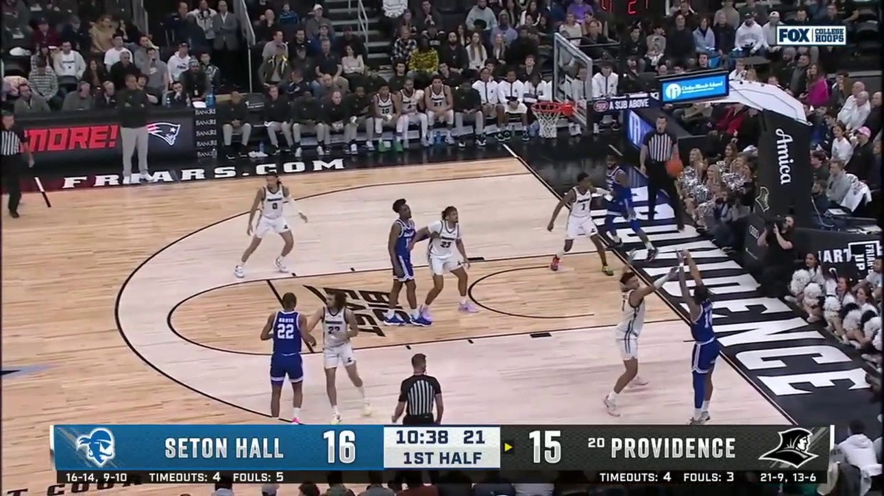 Seton Hall's Dre Davis hits a STEP-BACK 3-pointer to add to the Pirates lead over Providence
