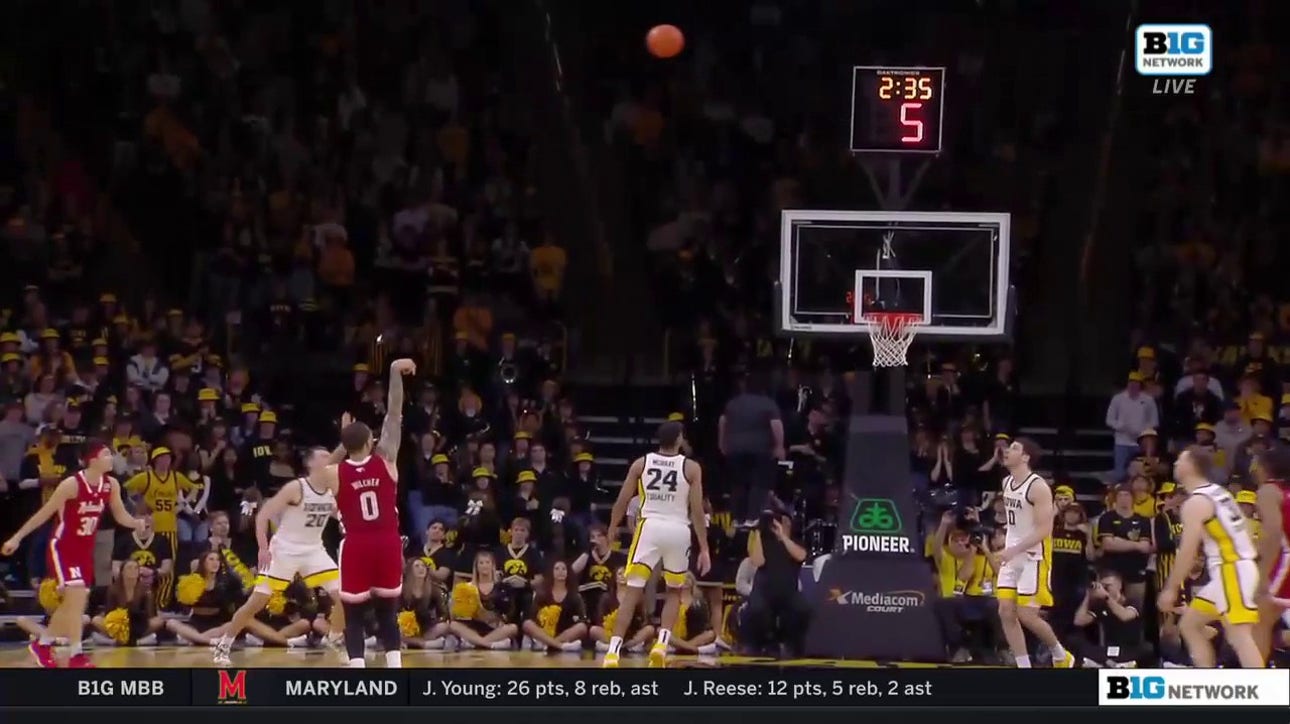 Nebraska's C.J. Wilcher drains a CLUTCH 3-pointer in the Cornhuskers' victory over Iowa