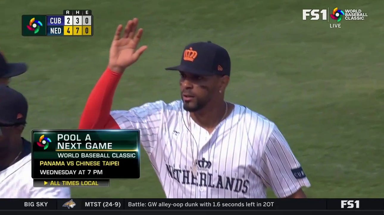 Netherlands' Xander Bogaerts makes a RIDICULOUS 360 play to seal WBC opener victory against Cuba