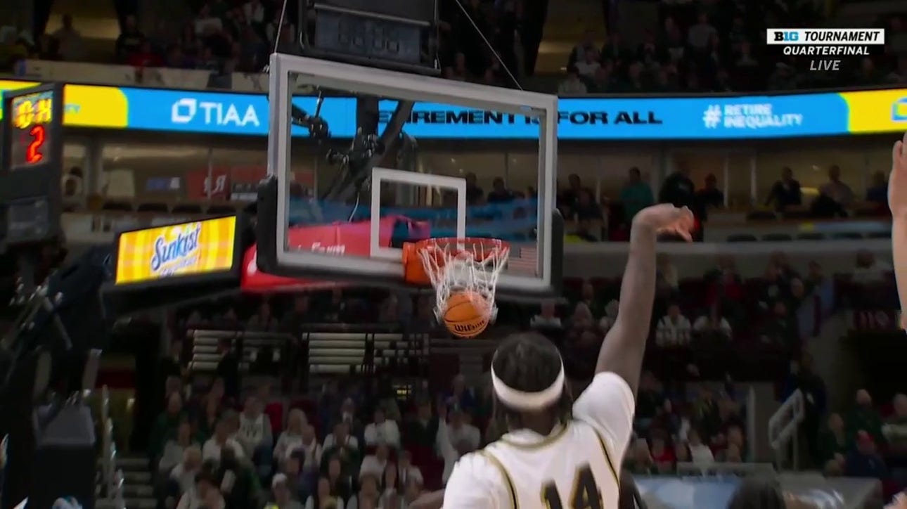 David Jenkins drains a deep 3-pointer to give Purdue the lead over Rutgers