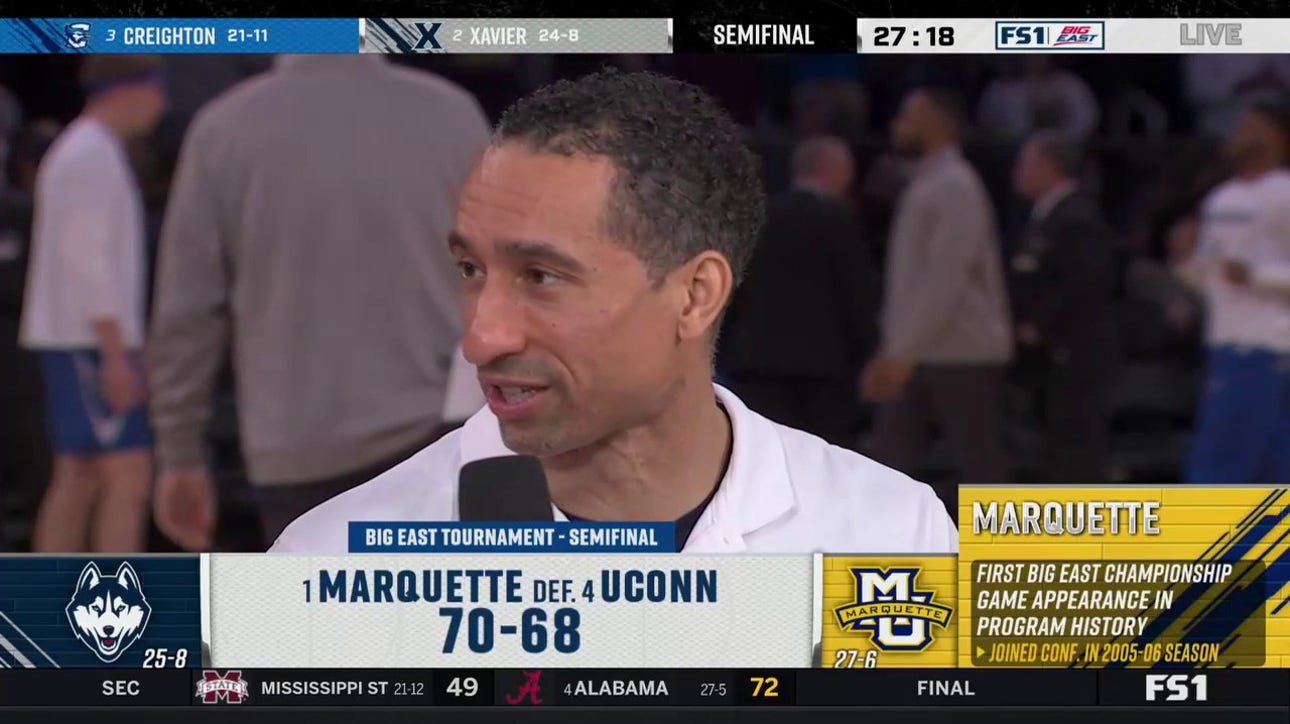 'This is what it's all about' — Shaka Smart speaks on Marquette defeating UConn to advance to the Big East Championship