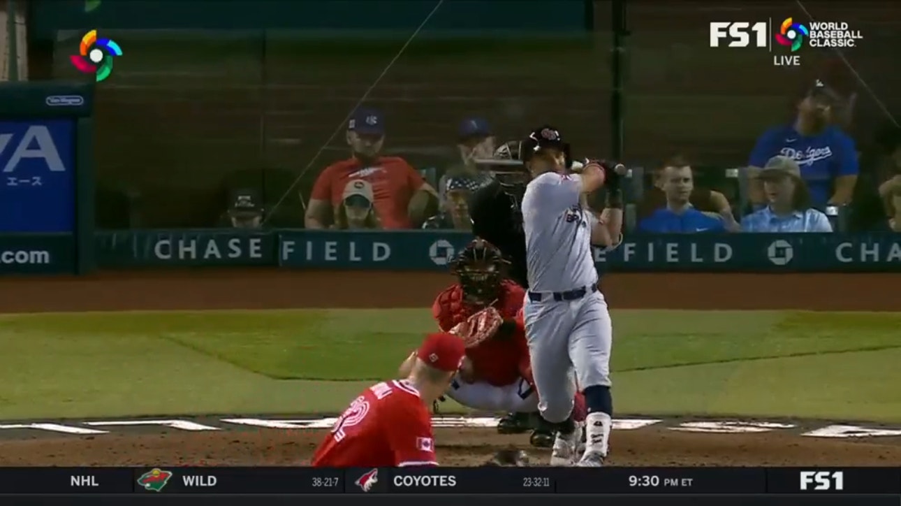 Great Britain's Harry Ford belts a DEEP three-run homer against Canada