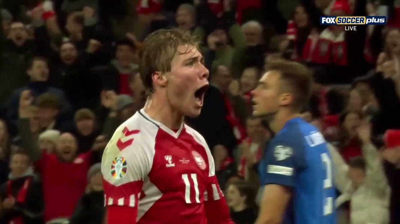 Rasmus Hojlund secures a HAT TRICK in Denmark's 3-1 win over Finland in the Euro Qualifiers