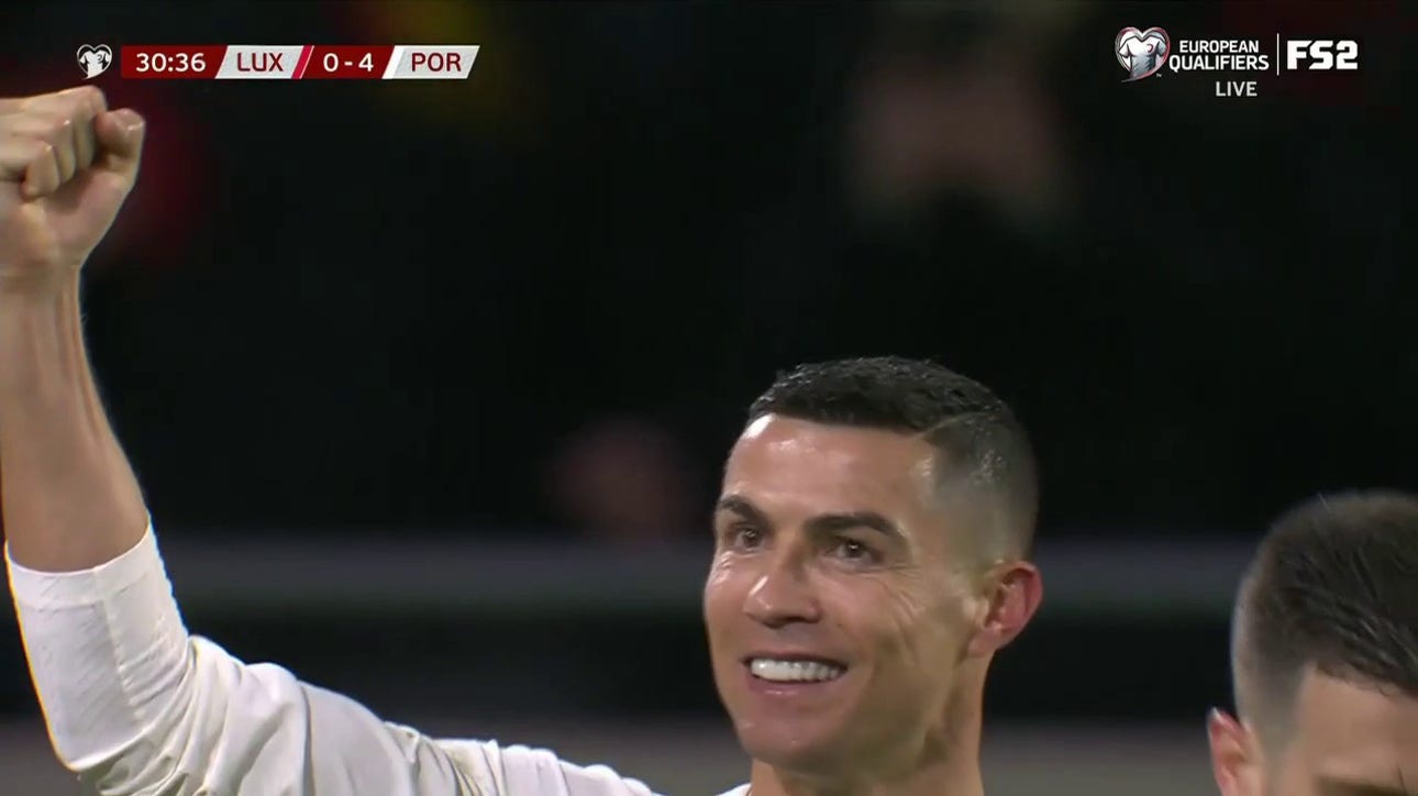 Cristiano Ronaldo scores again in 31' to give Portugal a 4-0 lead over Luxembourg
