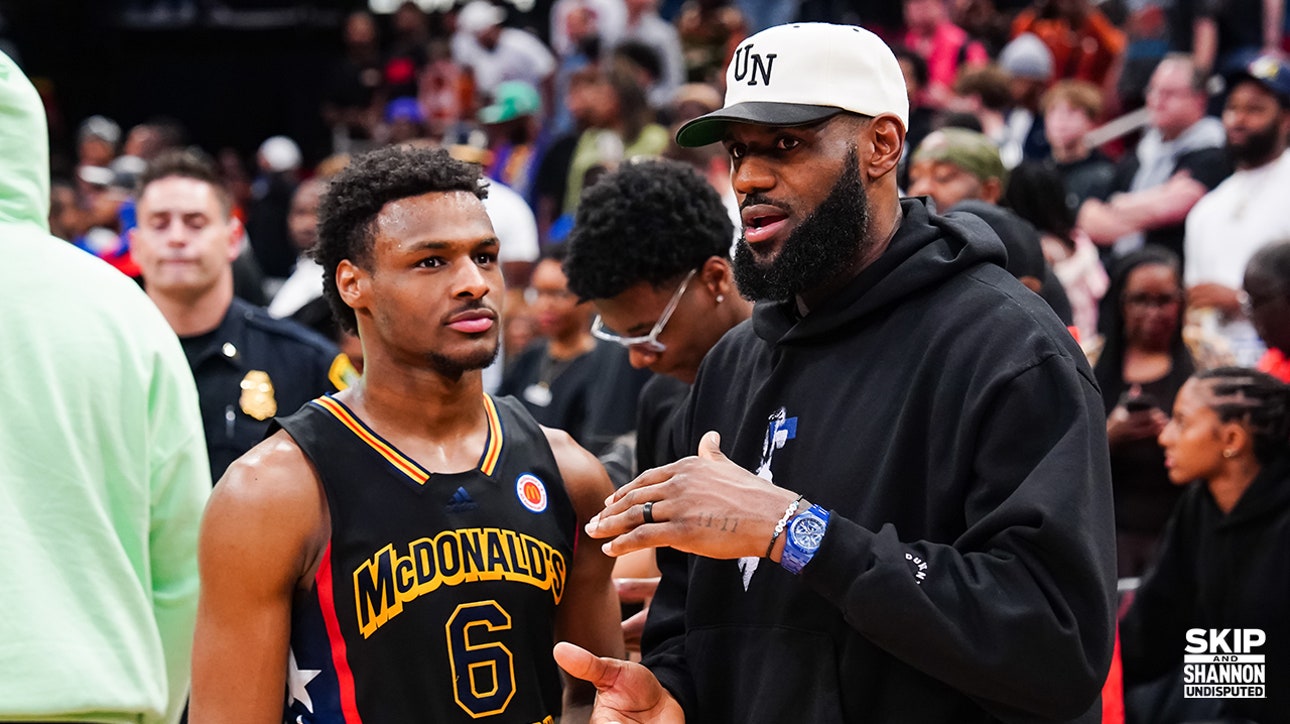 Bronny James post 15 Pts (5-8 3-Pt FG) in McDonald's All-American Game | UNDISPUTED