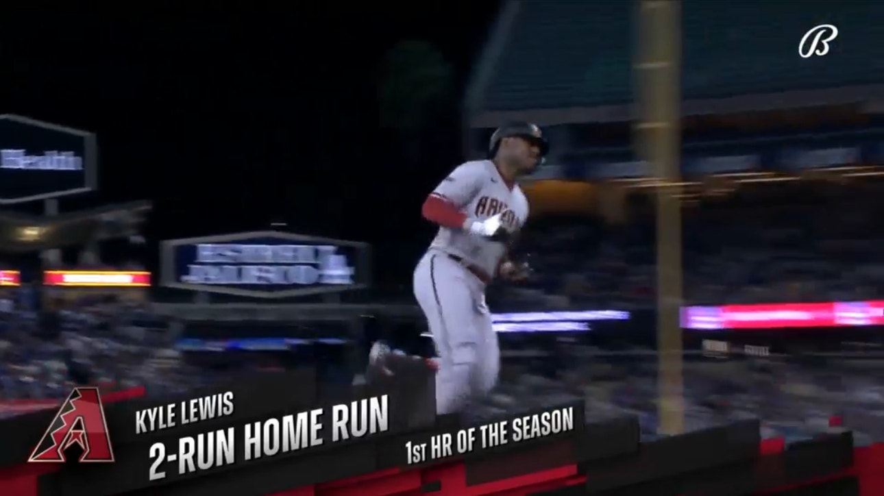 Kyle Lewis hits a two-run homer to left field to give Diamondbacks the lead over the Dodgers