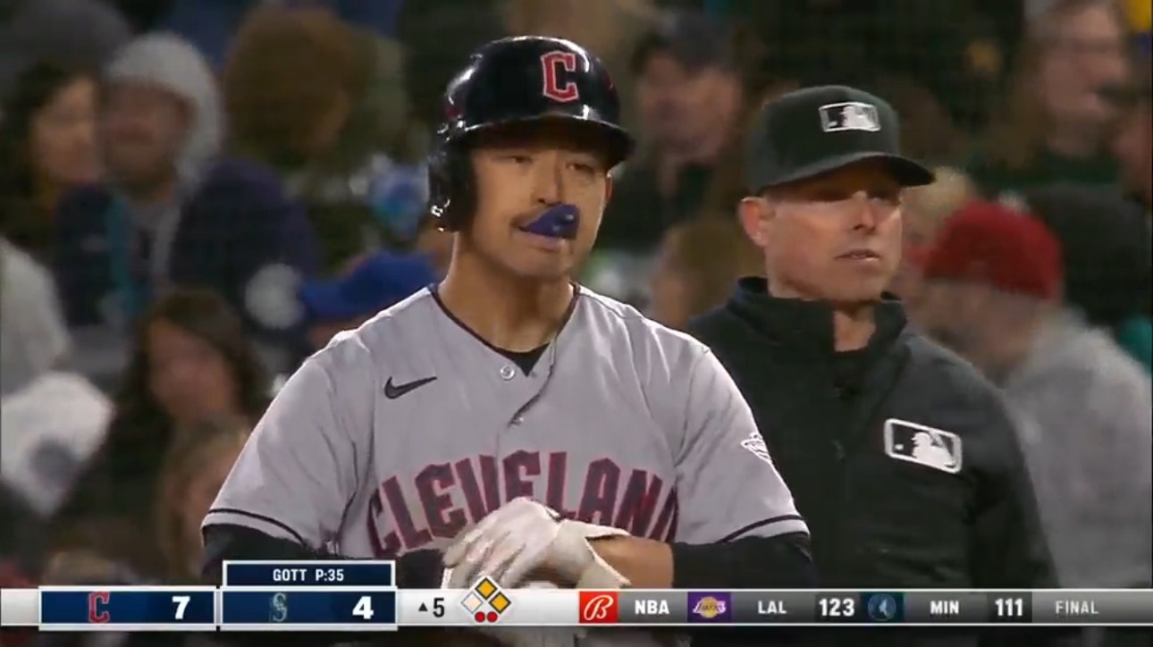 Steven Kwan drives in five and leads the Guardians to a 9-4 victory over the Mariners