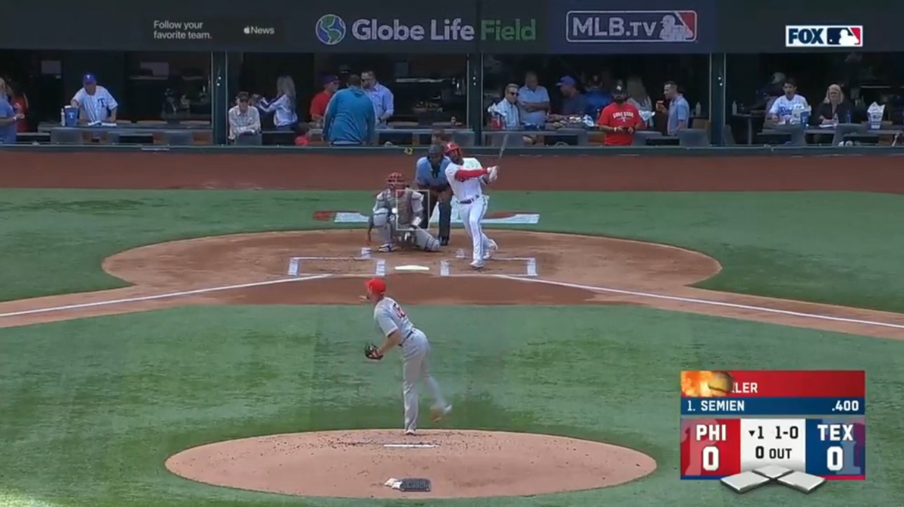 Marcus Semien smashes a lead-off home run to give Rangers an early lead
