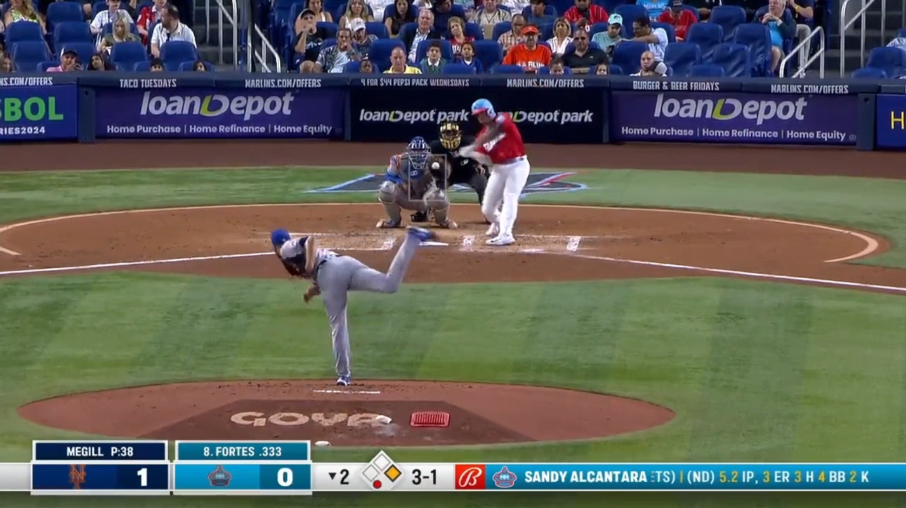 Marlins' Nick Fortes blasts a two-run homer against Mets