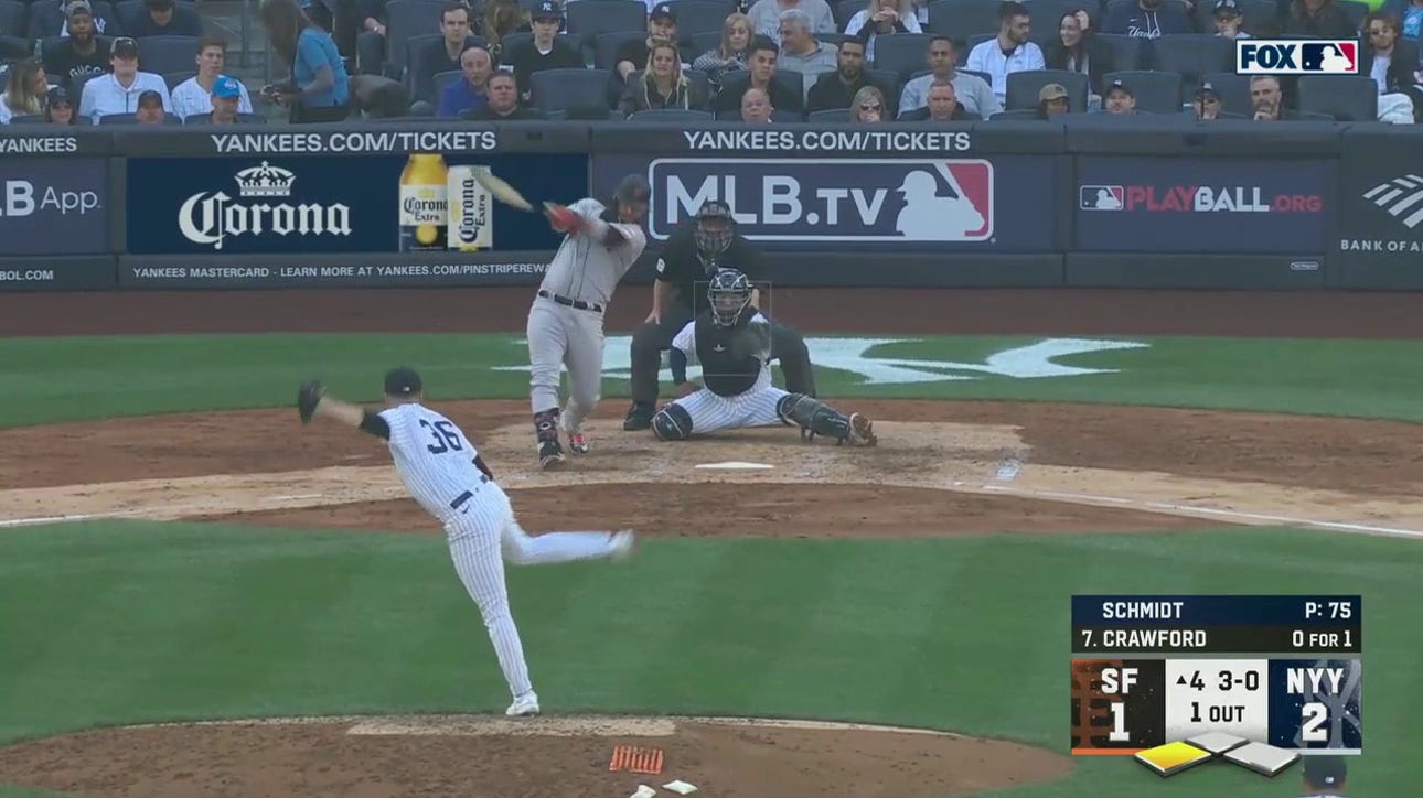 Giants' Brandon Crawford blasts a two-run homer to grab lead against Yankees