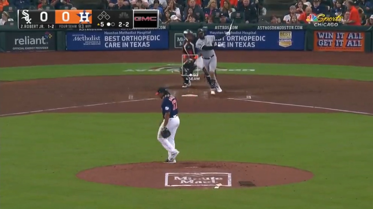 Luis Robert Jr. breaks the scoreless tie, putting the White Sox ahead of the Astros with a solo home run