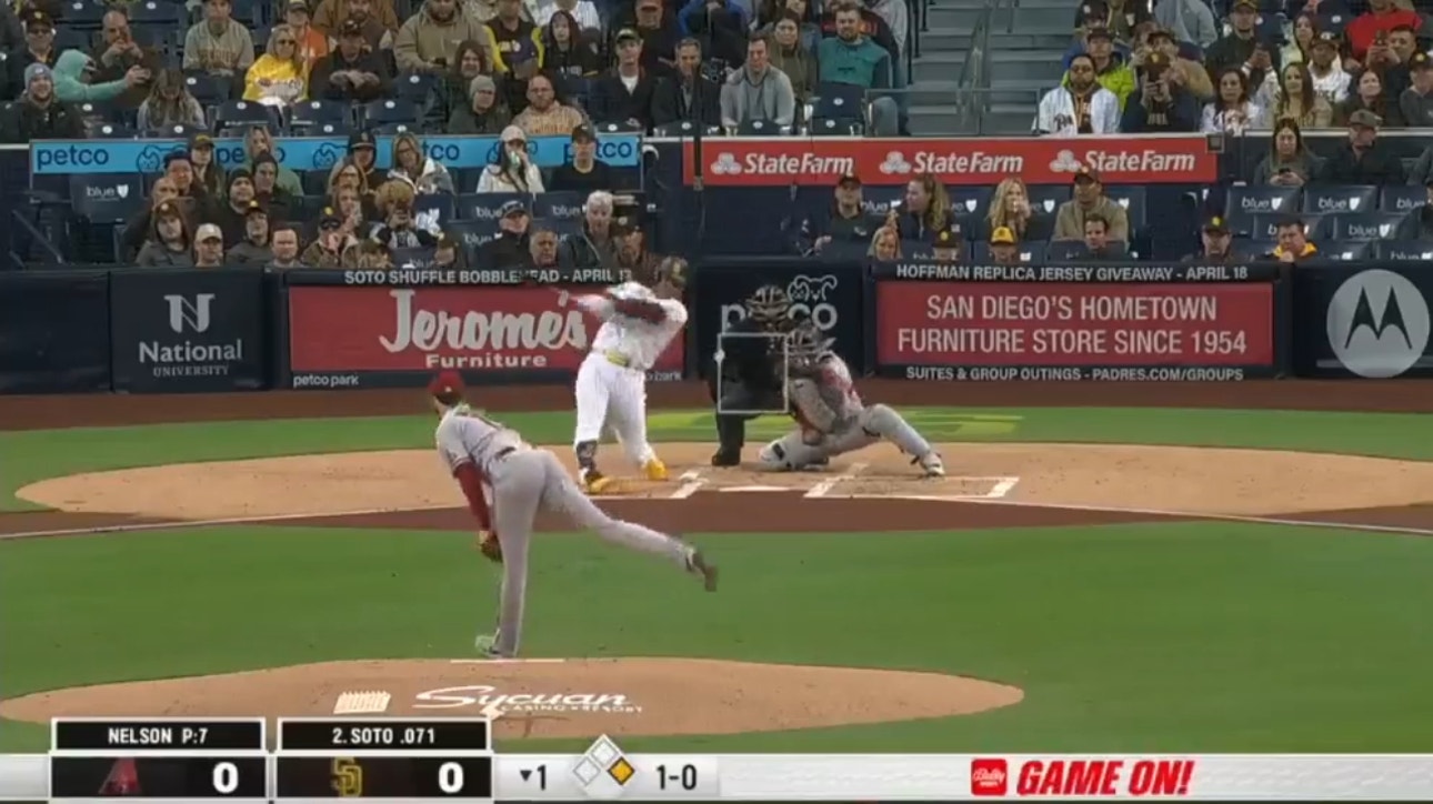 Juan Soto CRUSHES a two-run home run to give the Padres an early 2-0 lead over the Diamondbacks