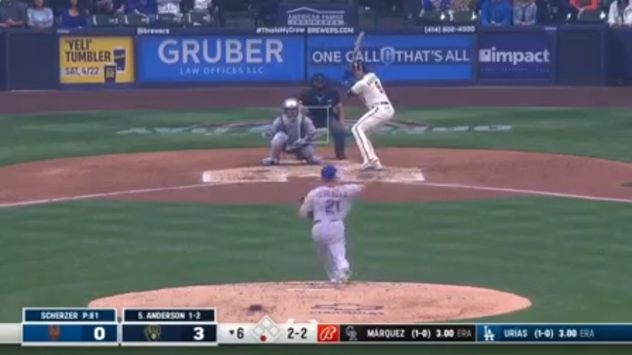 Brewers launch BACK-TO-BACK-TO-BACK home runs off Mets' Max Scherzer 