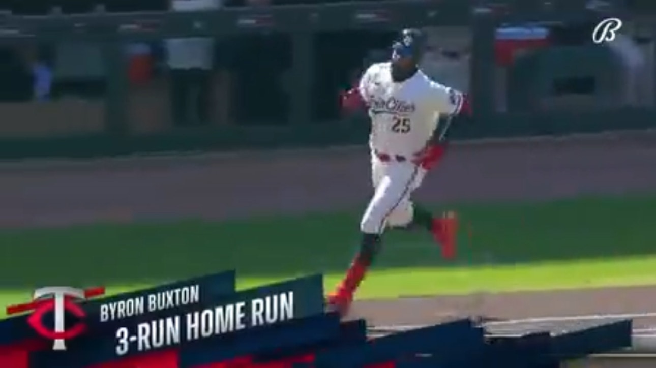 Byron Buxton smashes a three-run homer as the Twins take a 9-4 lead over the Astros