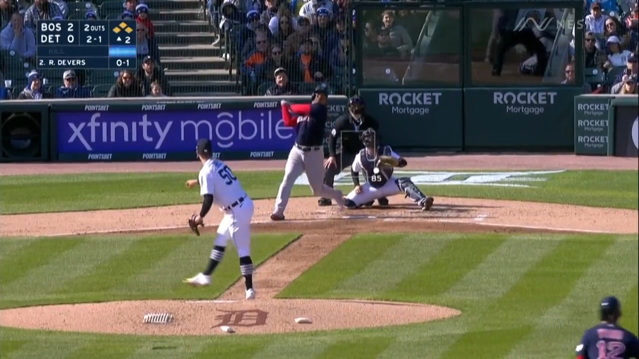 Red Sox's Rafael Devers smacks a grand slam to grab a 6-0 lead over the Tigers