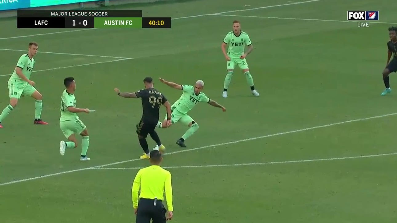Dénis Bouanga scores a slick goal into the bottom left corner to give LAFC a lead over Austin FC