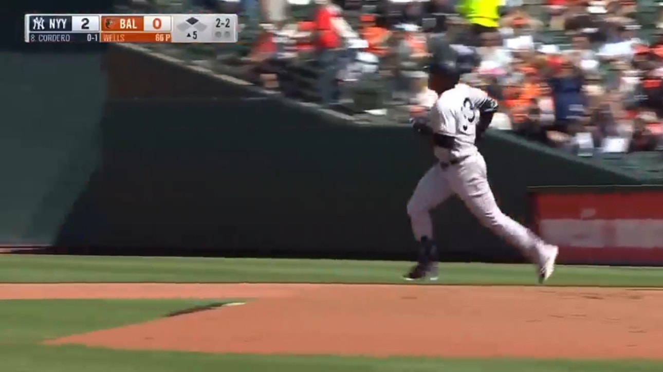 Franchy Cordero drives a two-run homer to deep right field, Yankees take 4-0 lead vs. Orioles