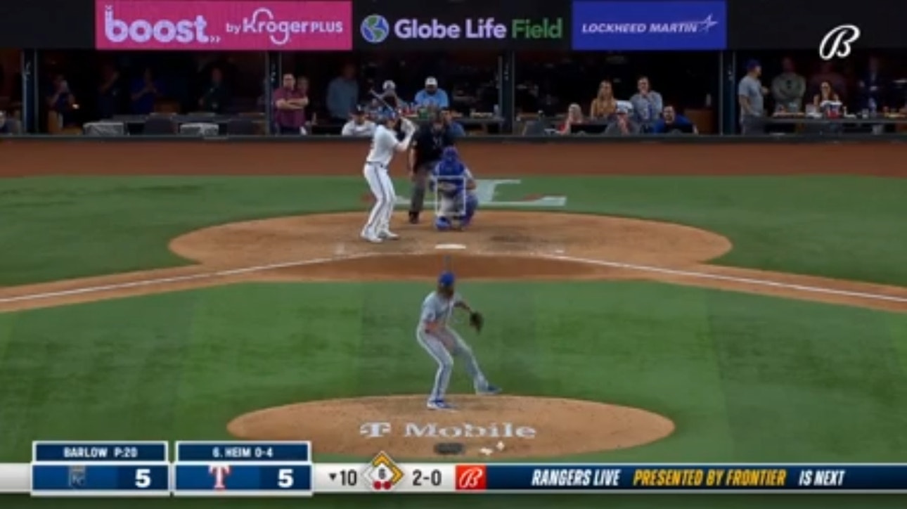 Jonah Heim muscles a three-run walk-off homer to seal an 8-5 win for the Rangers over the Royals