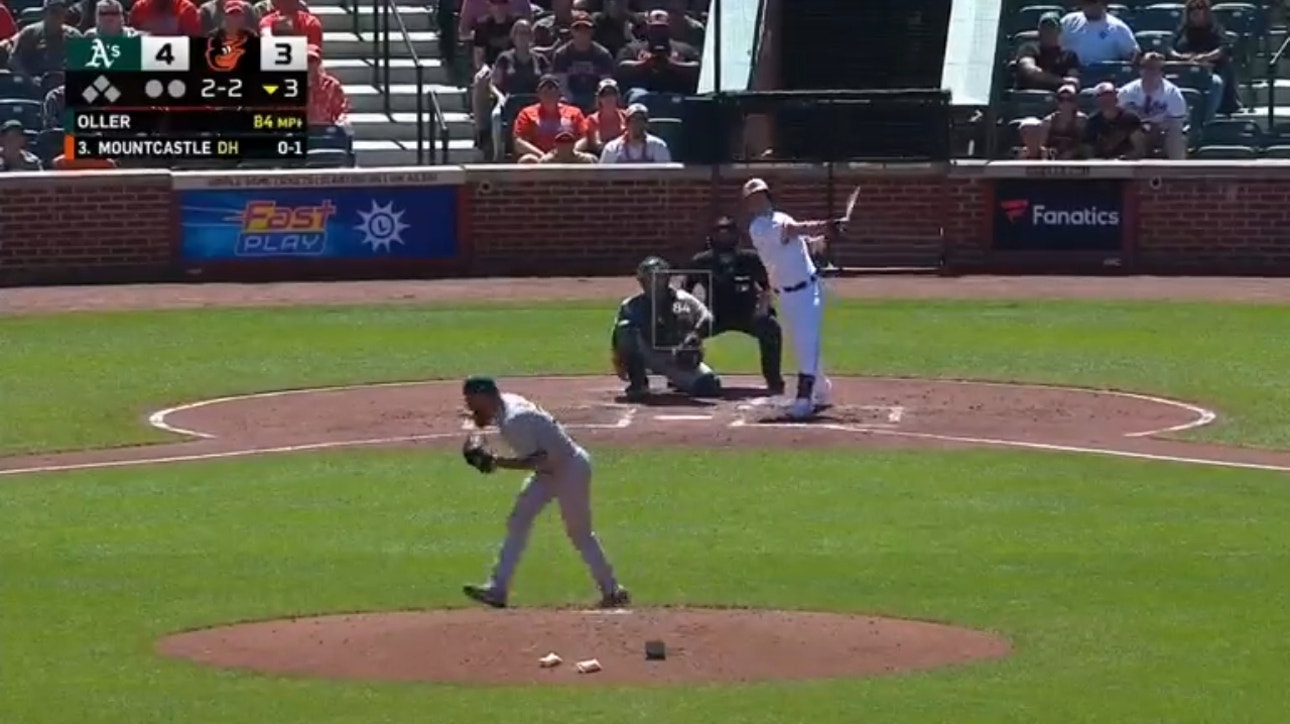 Orioles' Ryan Mountcastle drills a game-tying solo homer  against the Athletics'
