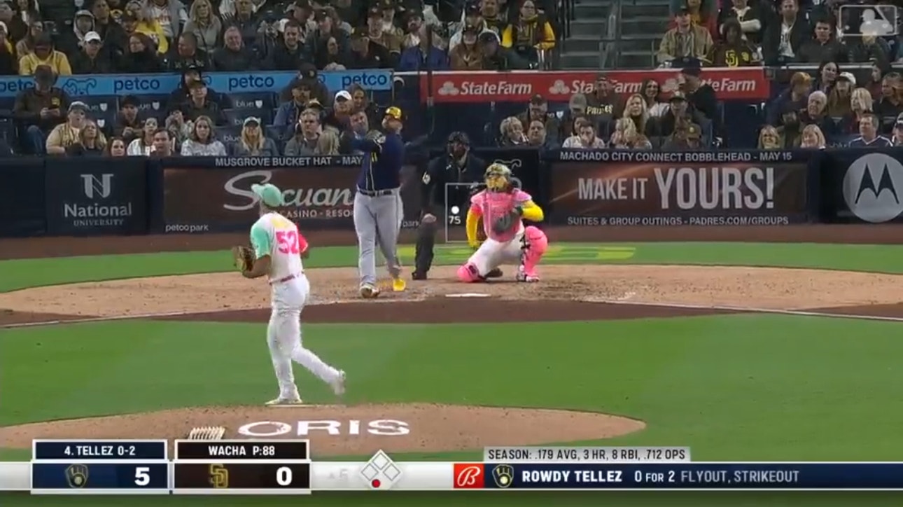Rowdy Tellez's solo shot and three-run homer lifts Brewers past Padres in 11-2 rout