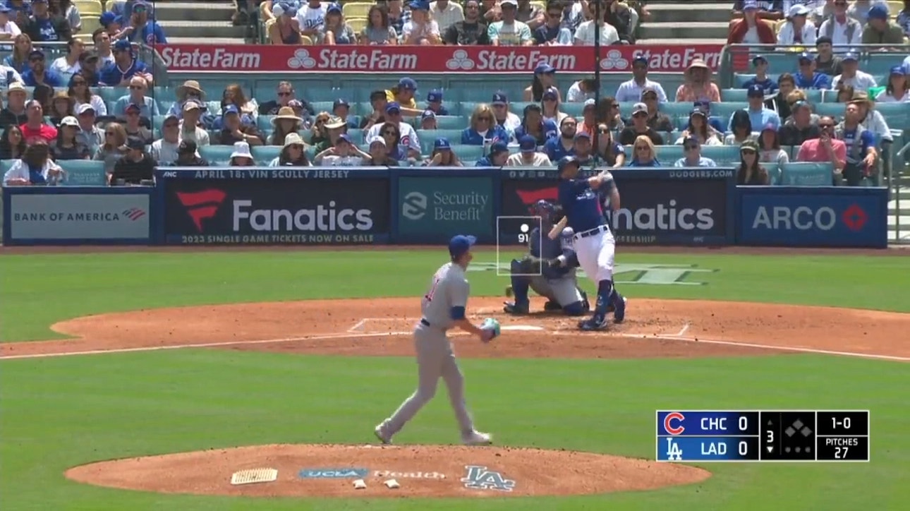 Chris Taylor goes yard to help Dodgers grab an early 1-0 lead over Cubs