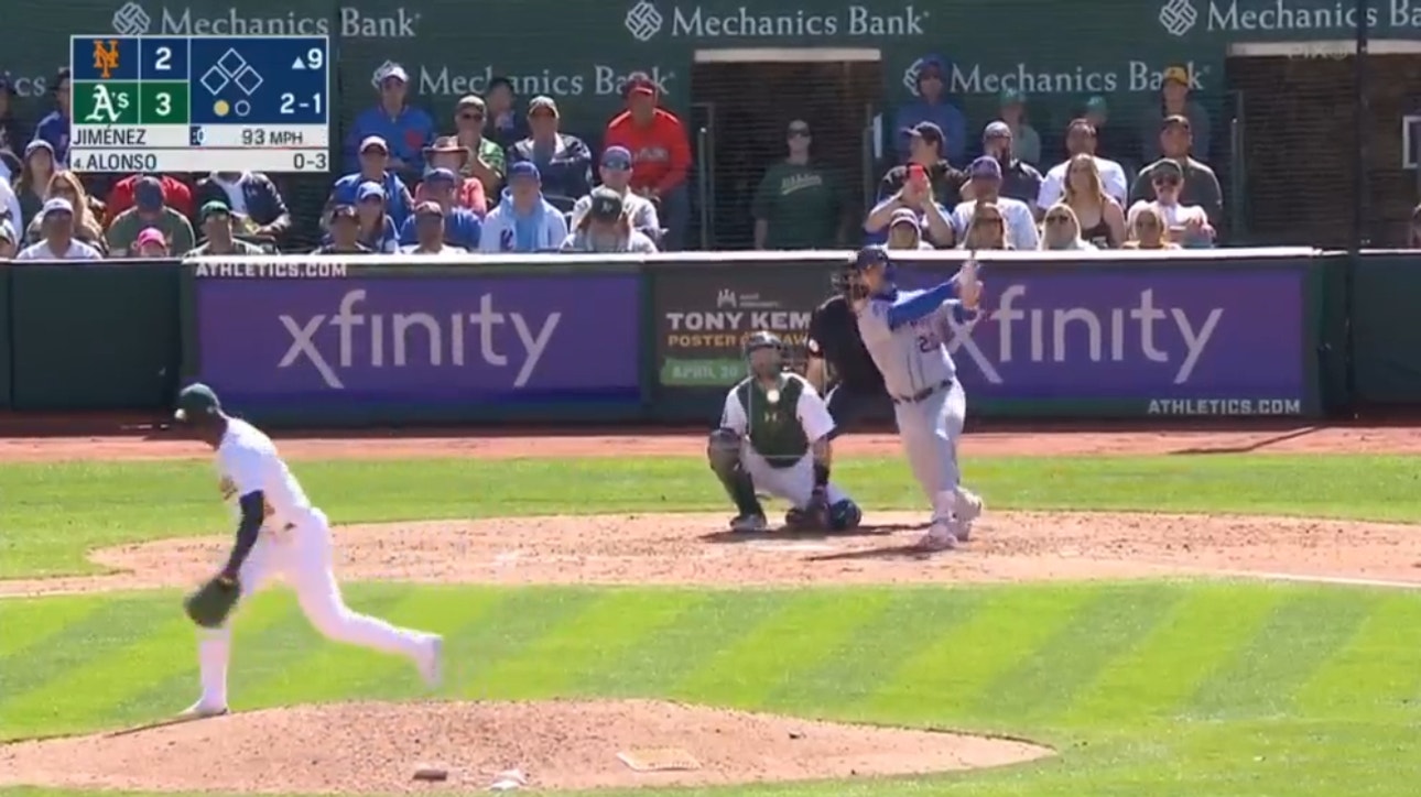 Mets' Pete Alonso demolishes his league-leading 8th home run knotting the game in the ninth inning