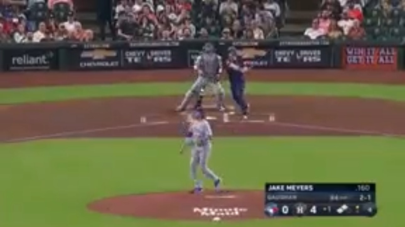 Astros' Jake Meyers launches a huge three-run homer vs. the Blue Jays to extend the big lead