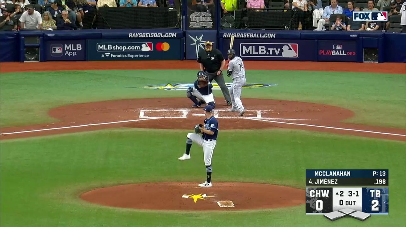 Eloy Jiménez crushes a solo homer to get White Sox on the board against Rays