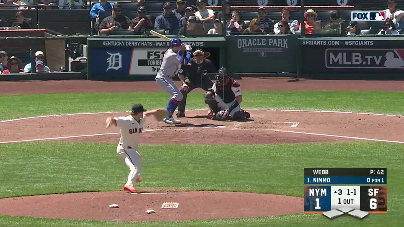 Mets' Brandon Nimmo crushes a solo home run to trim the Giants' lead