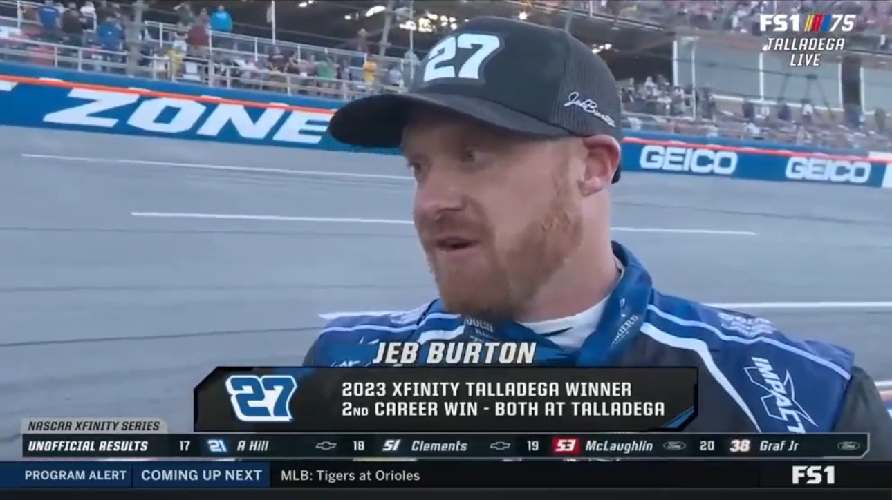'Man, I'm pumped up out of breath from yelling' - Jeb Burton on winning the Ag-Pro 300 at Talladega