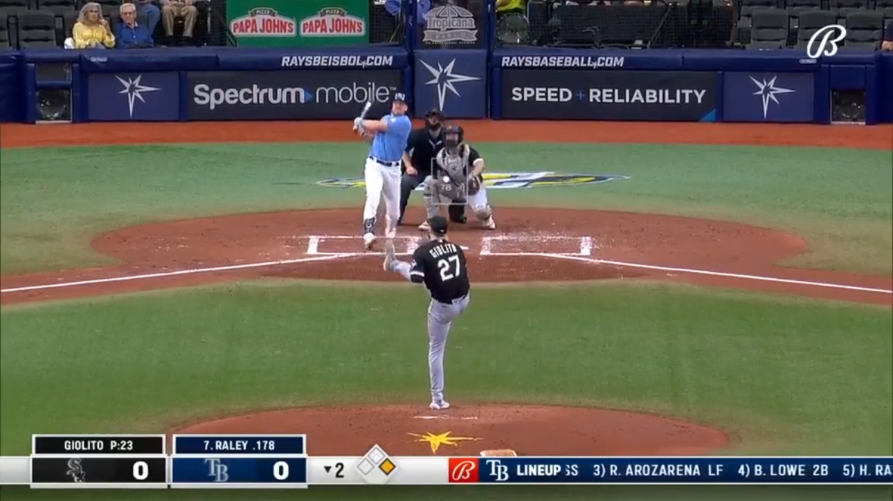 Rays' Luke Raley extends Tampa’s record-breaking streak to 22 games with a home run to open the season