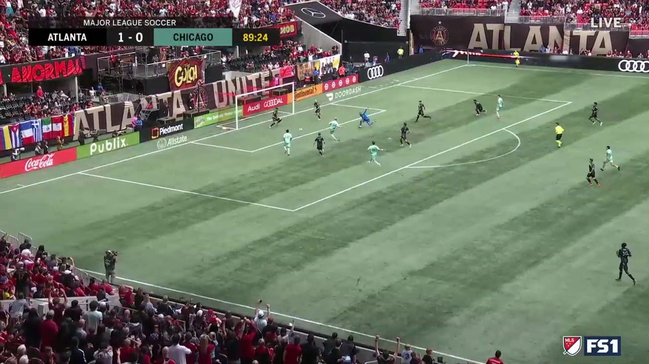 Kacper Przybylko knocks in a beautiful goal to even the score between Chicago Fire FC and Atlanta United