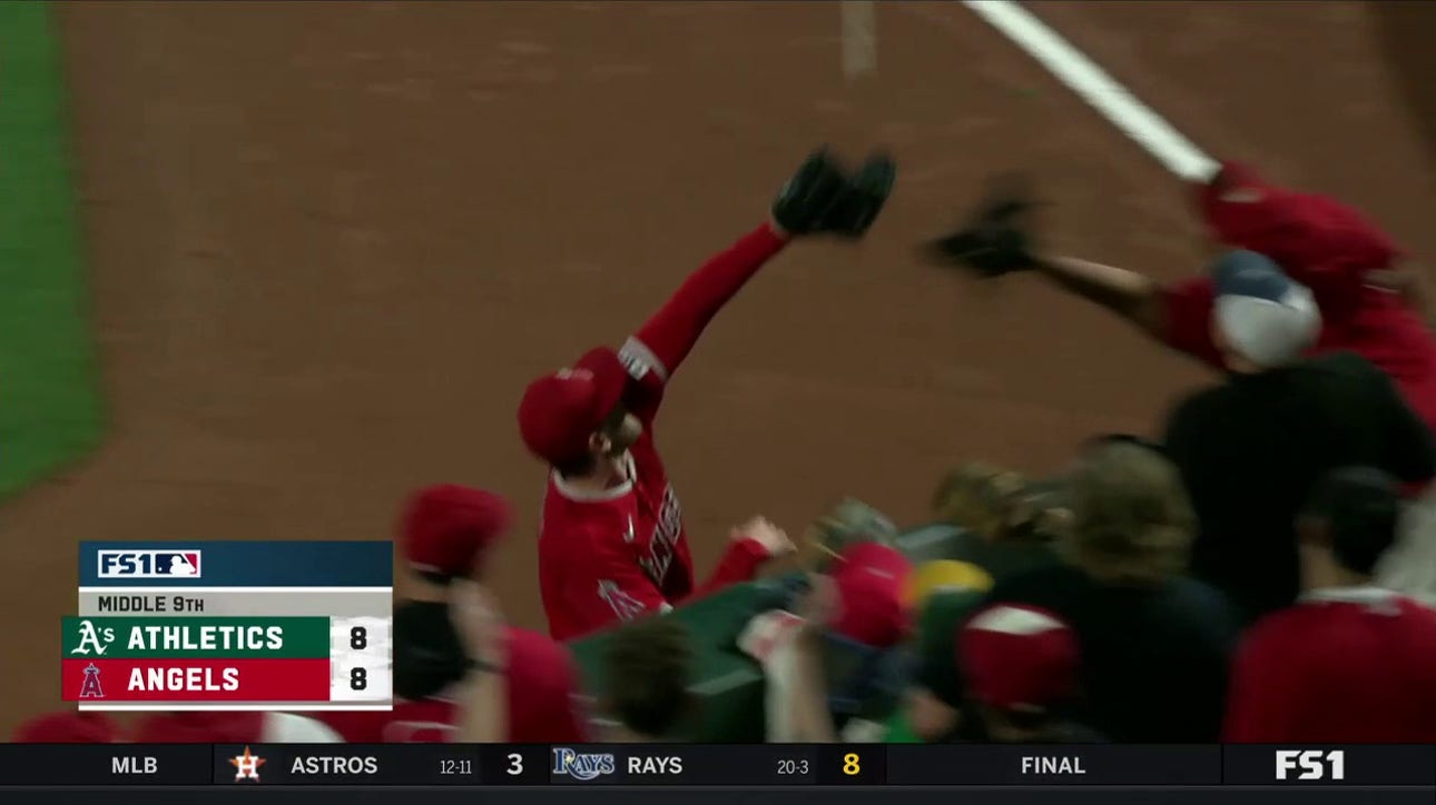 Angels' Taylor Ward makes an ABSURD catch to rob Shea Langeliers of a timely grand slam 