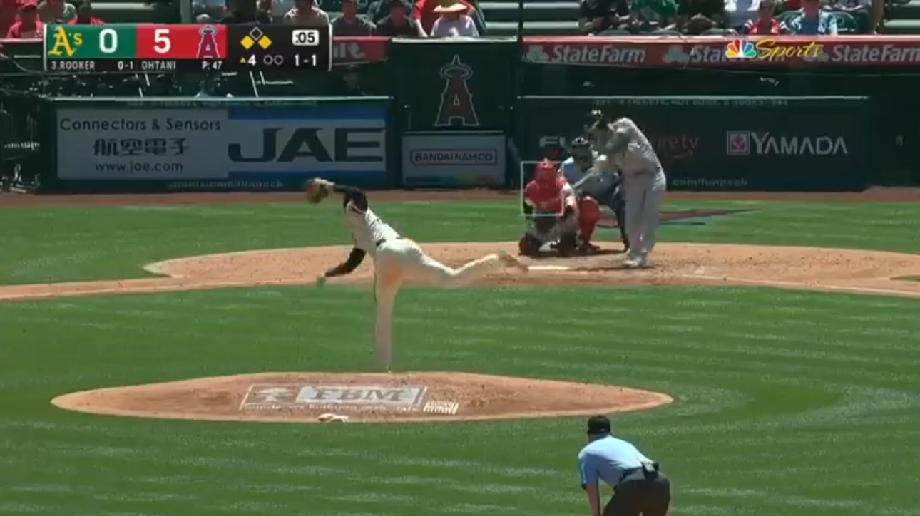 Brent Rooker and Shea Langeliers launching two homers for the A's off Shohei Ohtani in the 4th inning