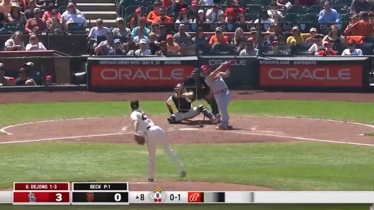 Cardinals' Paul DeJong belts a MONSTER two-run homer to grab 5-0 lead against Giants