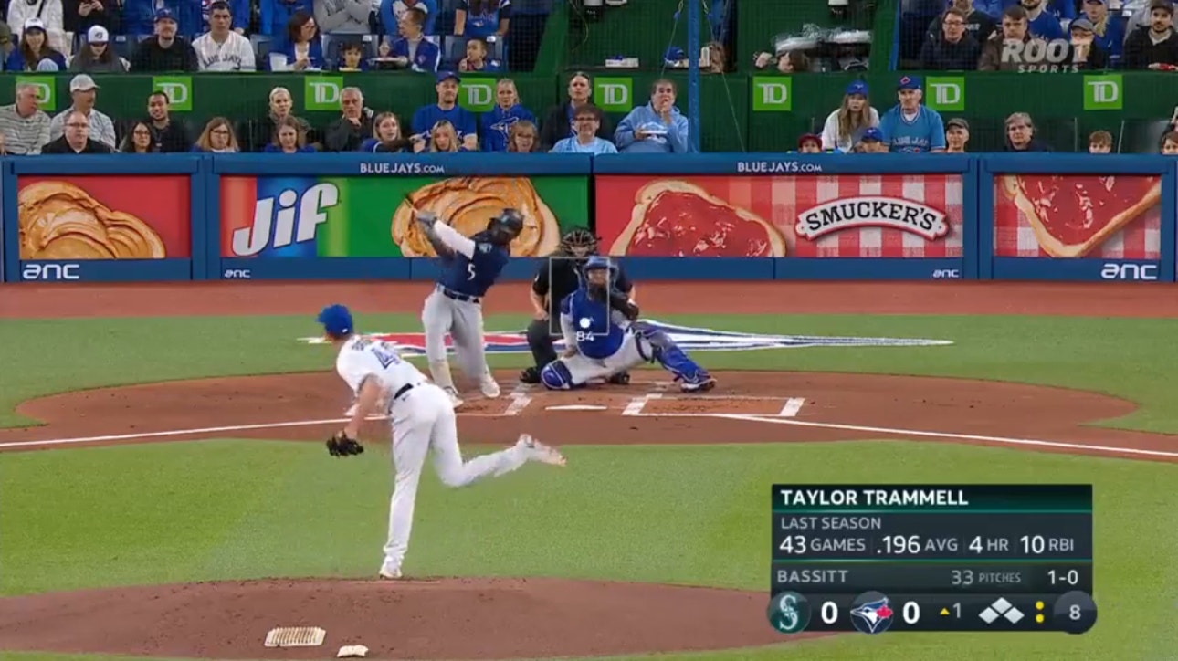 Mariners’ Taylor Trammell launches his first career grand slam in his first at-bat of the year