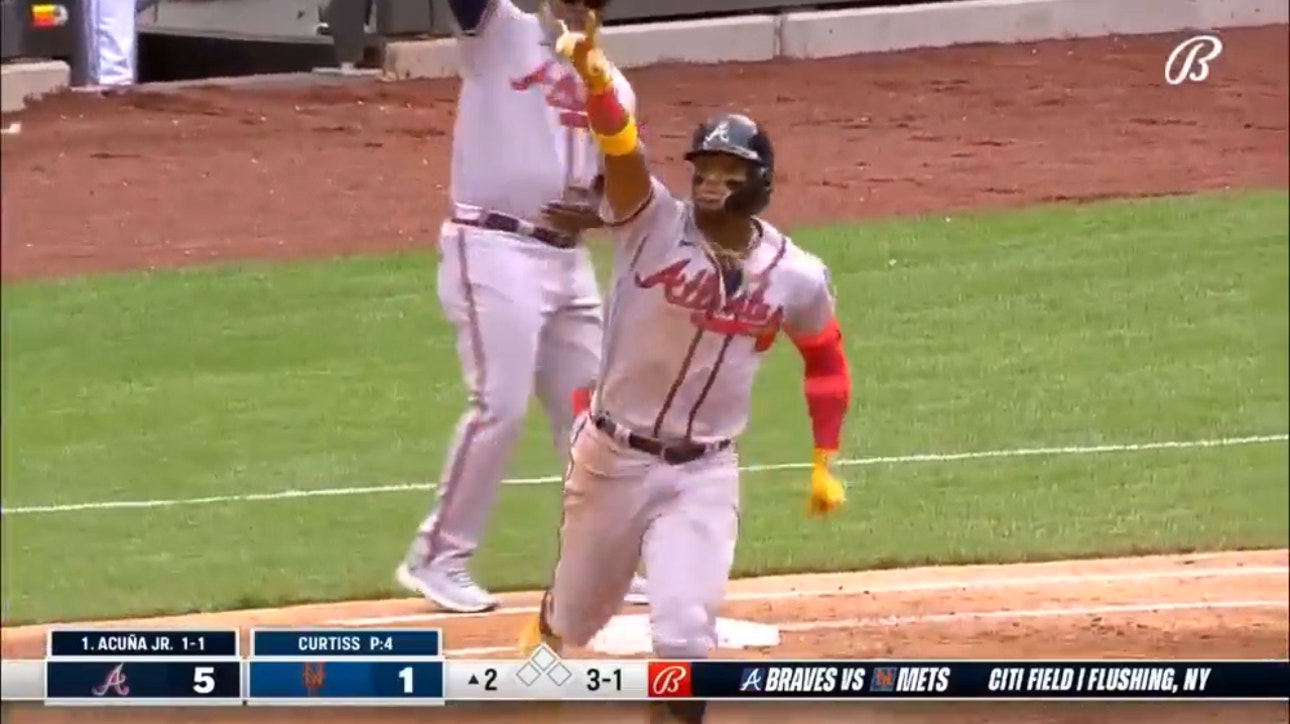 Braves' Kevin Pillar, Ronald Acuña Jr. go back-to-back in the second inning extending Atlanta's lead over the Mets 6-1