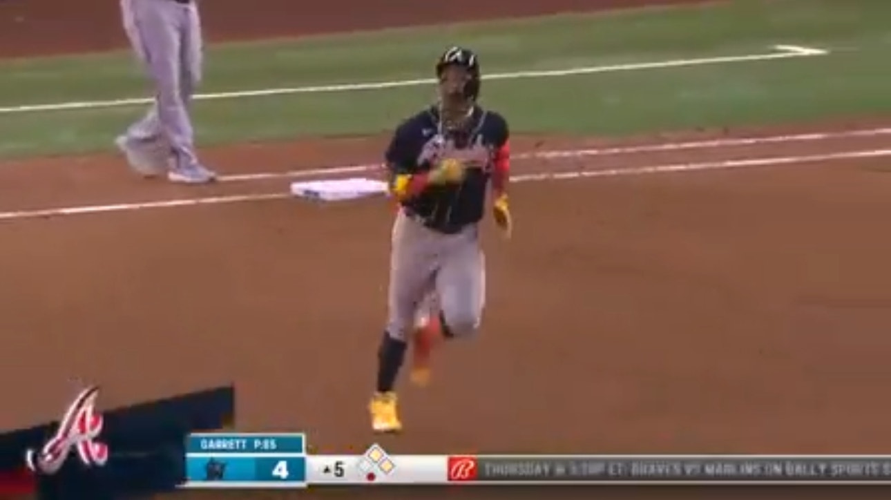 Ronald Acuña Jr. and Austin Riley both go deep in the fifth as the Braves extend the lead over the Marlins