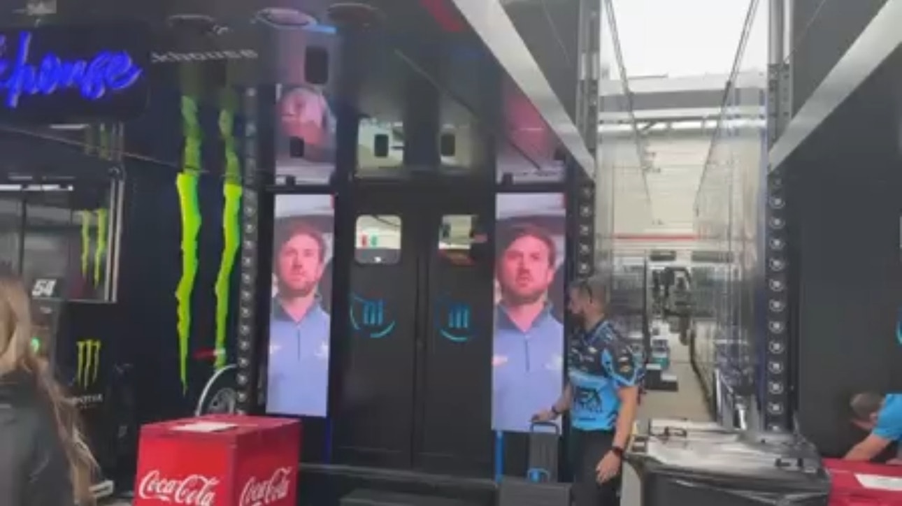 Trackhouse now has video boards by the doors of their haulers