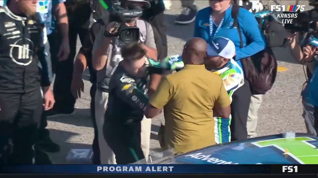 PUNCHES THROWN between Noah Gragson, Ross Chastain in heated scuffle | NASCAR on FOX