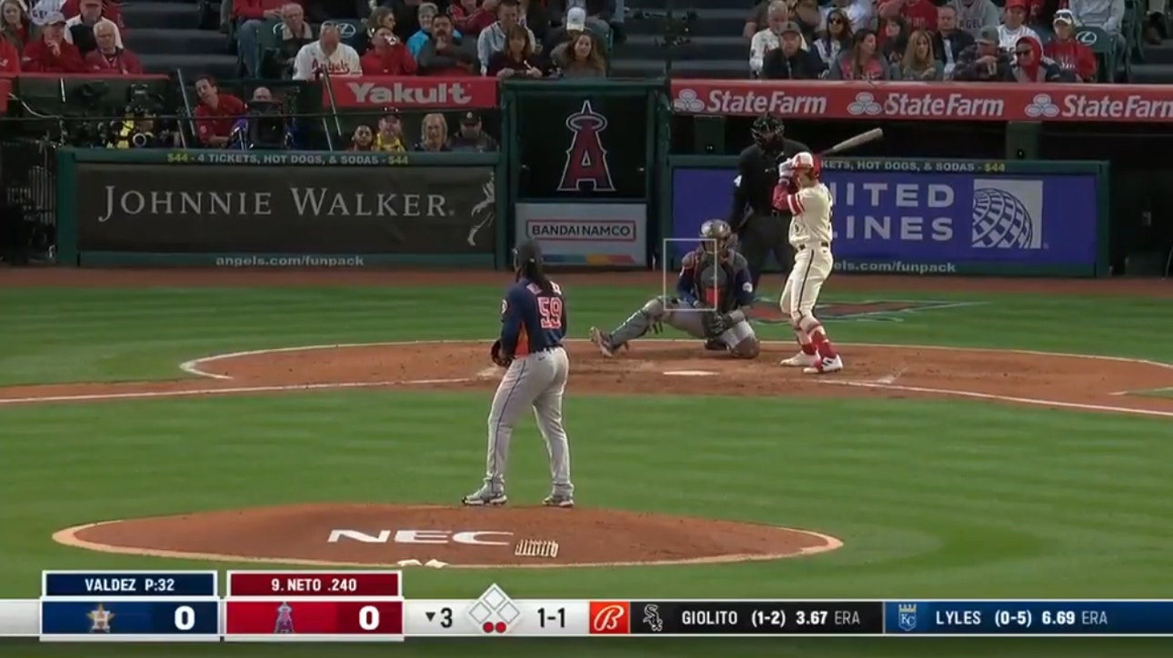 Angels' Zach Neto hits his first Major League home run vs. the Astros